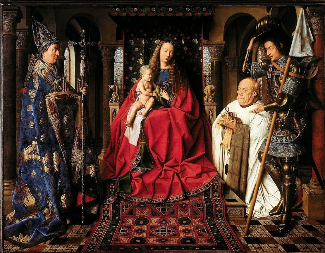 Jan van Eyck. Sacra conversazione met kanunnik Joris van der Paele